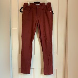 Burgundy jegging jean pants size 30 JustFab